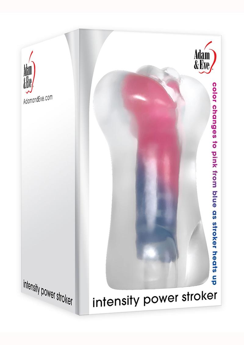 Adam andamp; Eve Intensity Power Stroker Textured Color Changing Masturbator - Clear
