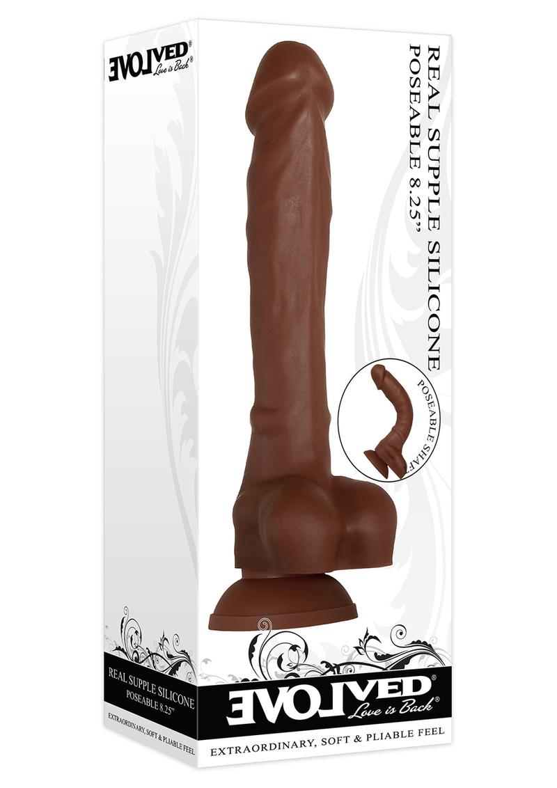 Real Supple Silicone Poseable 8.25` Drk