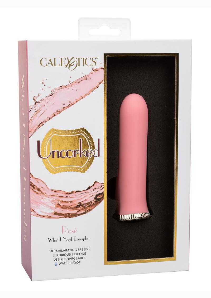 Uncorked Rosé Silicone Rechargeable Massager - Pink