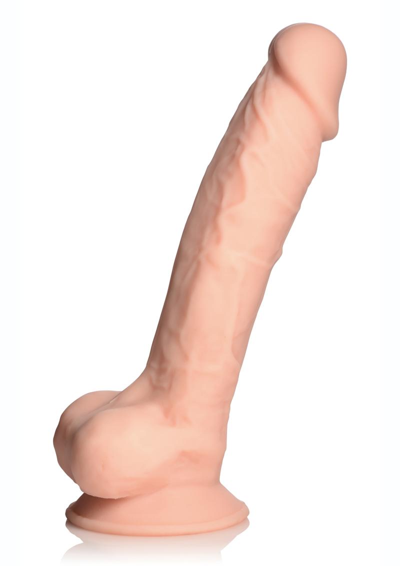 Fleshstixxx Silicone Bendable Dong With Balls 7 in - Vanilla