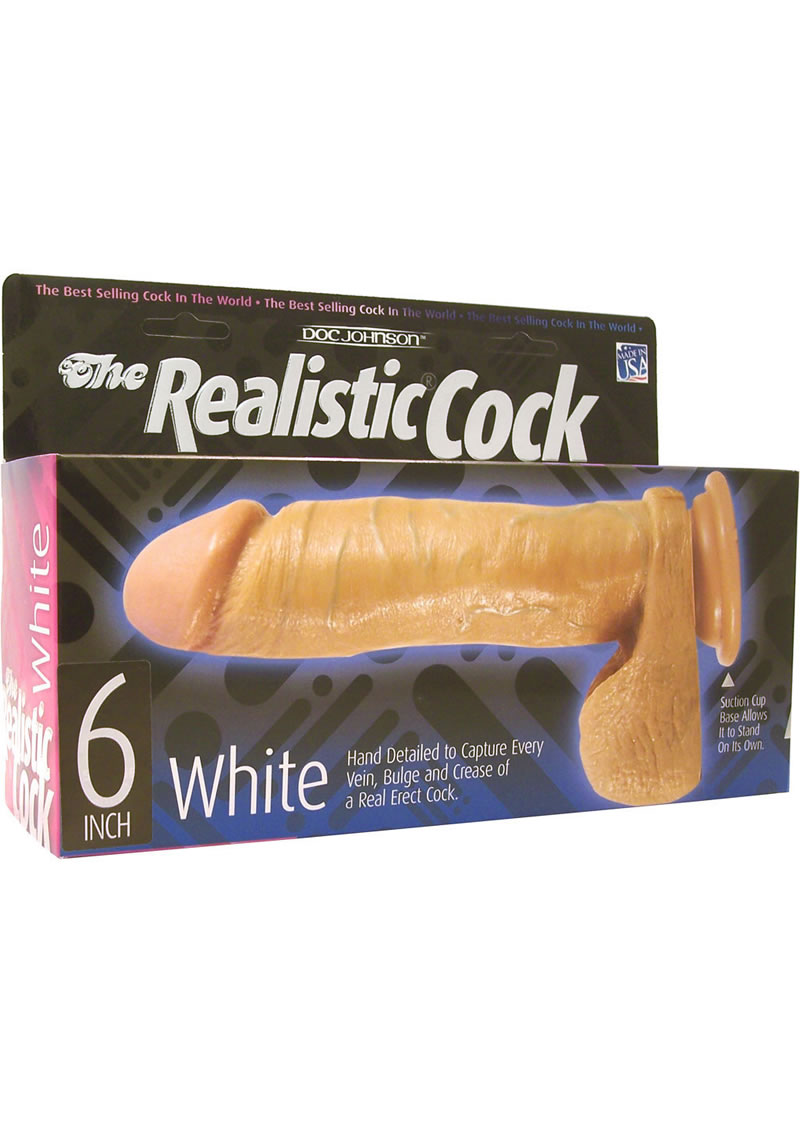 The Realistic Cock Dildo 6in - Vanilla