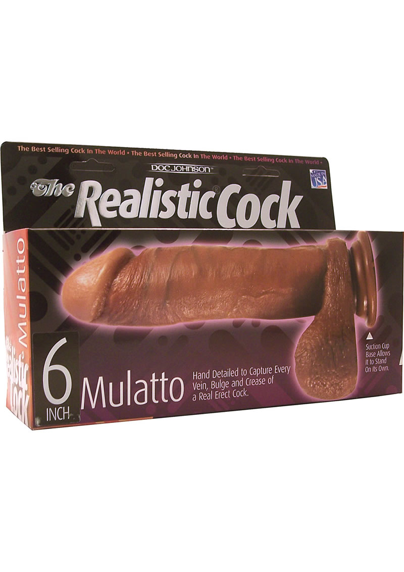 The Realistic Cock Dildo 6in - Caramel
