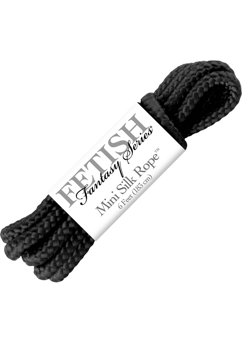Fetish Fantasy Mini Silk Rope Black 6 Feet