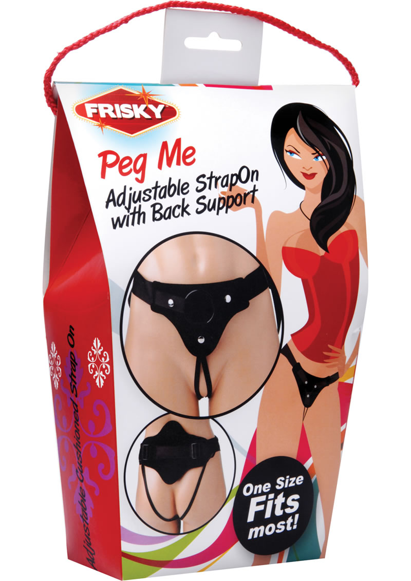 Frisky Peg Me Universal Padded Strap On with Back Support - Black