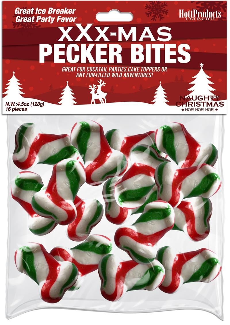 Xmas Pecker Bites Candy 16 Pieces Per Bag