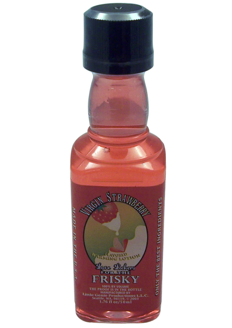 Love Lickers Strawberry FLavored Warming Massage Oil 1.76oz - Virgin Strawberry