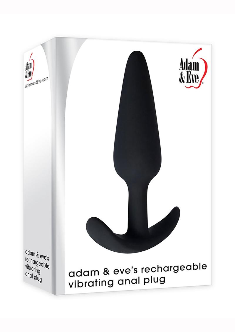Adam andamp; Eve`s Rechargeable Vibrating Silicone Anal Plug - Black