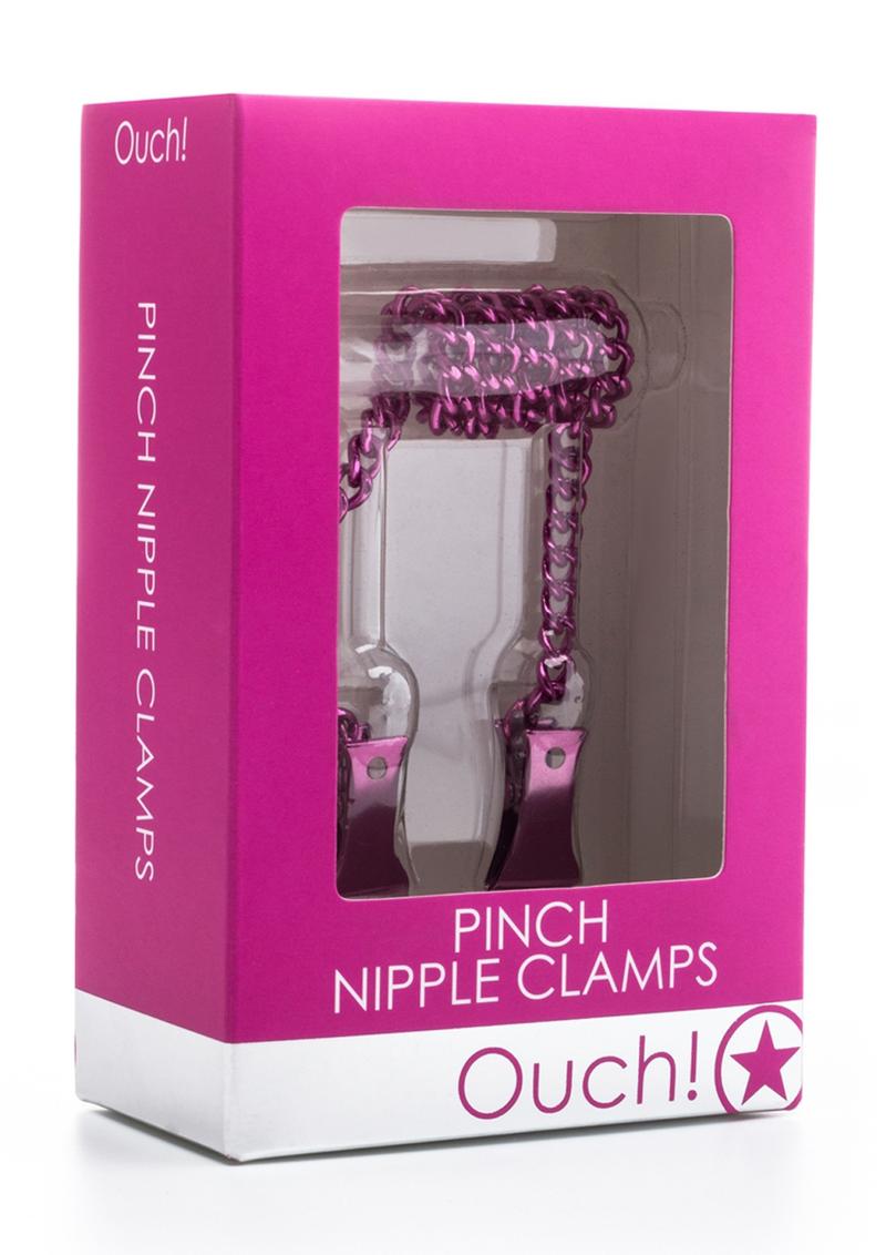 Ouch! Pinch Nipple Clamps - Pink