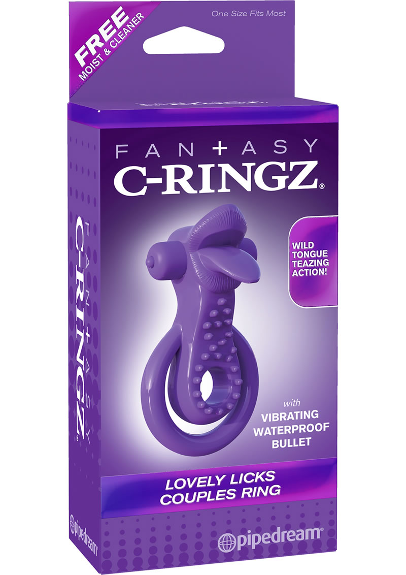 Fantasy C-Ringz Lovely Licks Couples Cock Ring - Purple