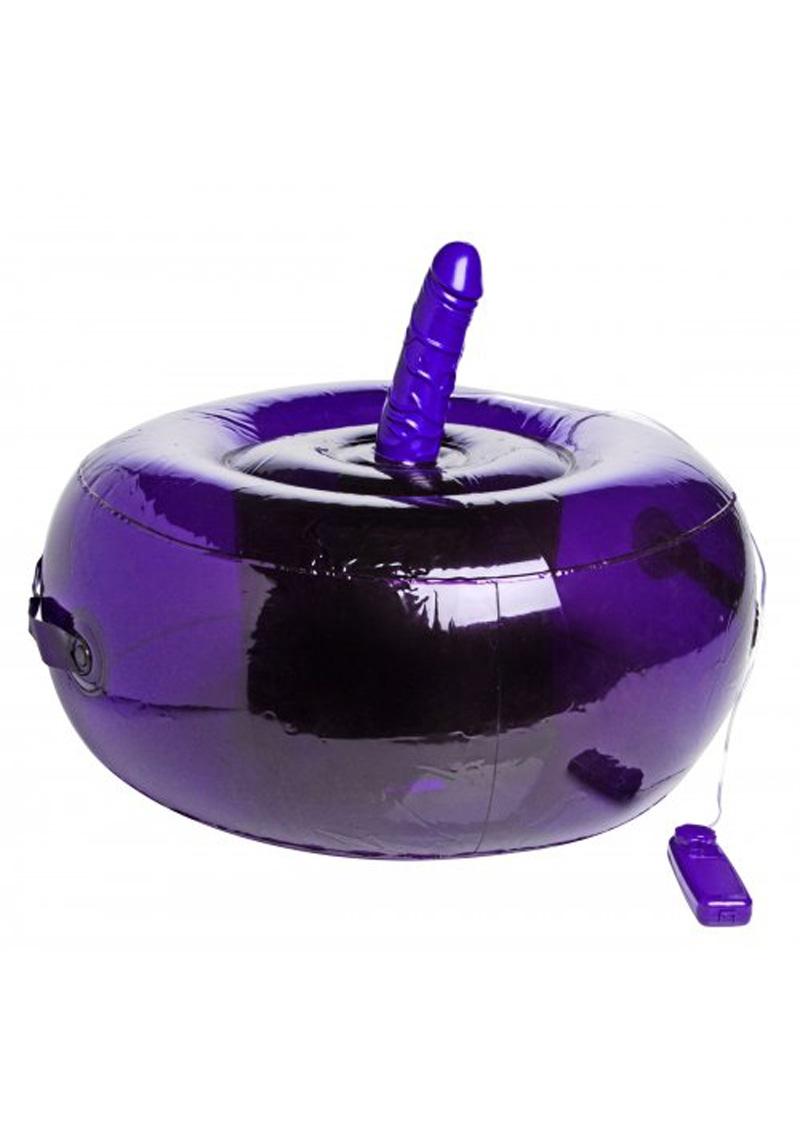 Frisky Frisky Inflatable Seat with Vibrating Dong - Purple