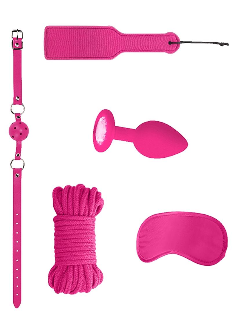 Ouch! Kits Introductory Bondage Kit #5 4pc - Pink