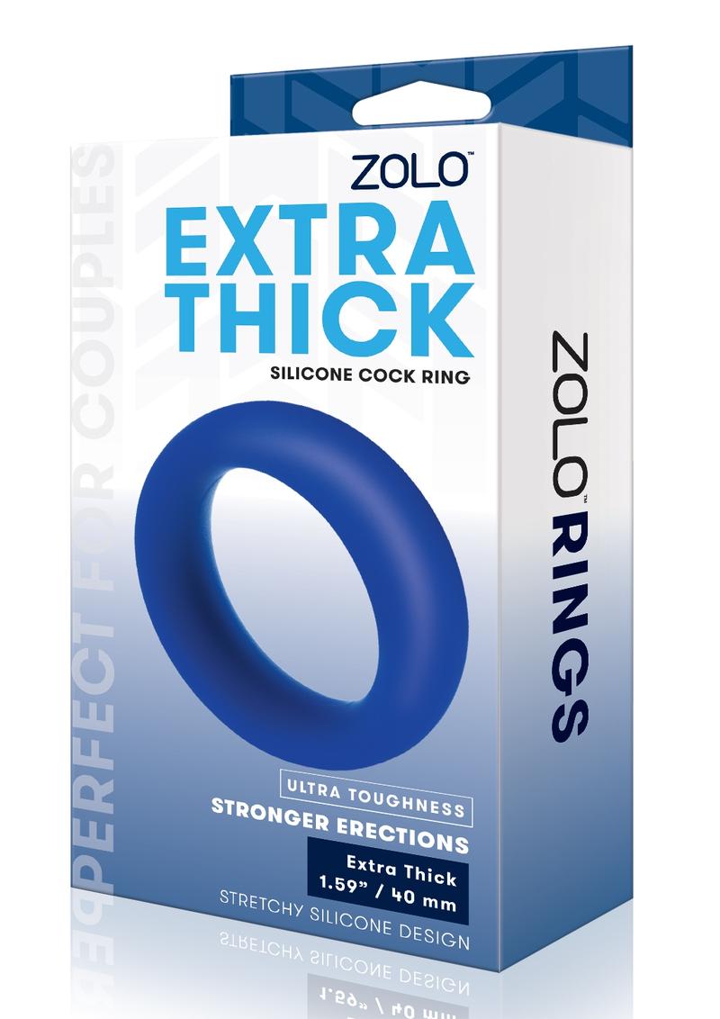 Zolo Extra Thick Silicone Cock Ring - Navy