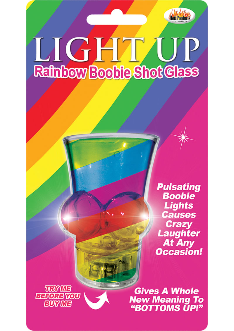 Light Up Rainbow Boobie Shot Glass Multi-Color