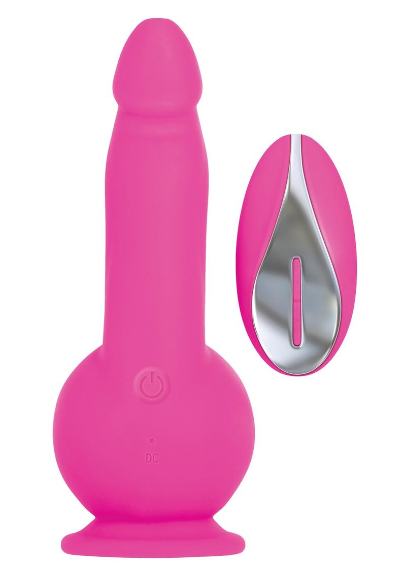 Ballistic Silicone Rechargeable Vibrator With Remote Control - Pink
