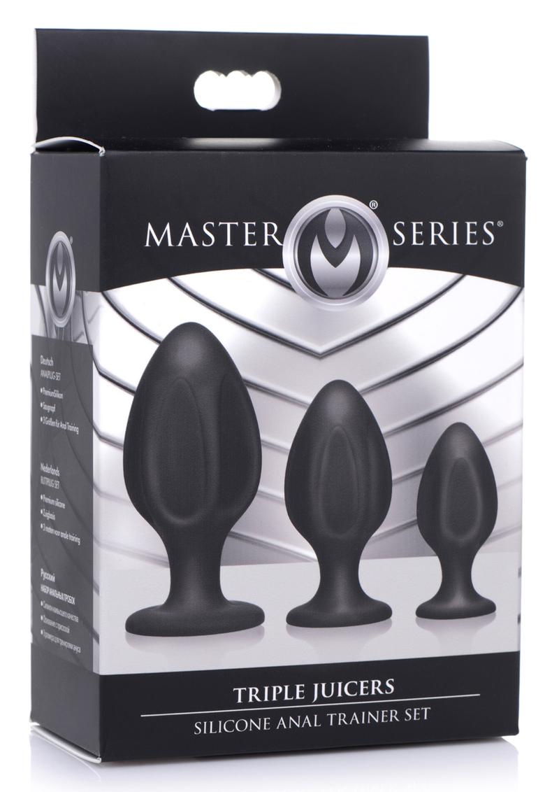 Master Series Triple Juicers Silicone Anal Trainer Set - Black