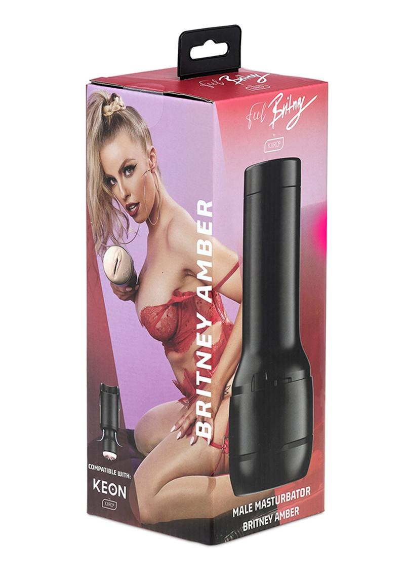 Kiiroo Feel Britney Amber Stroker Interactive Pussy Masturbator - Black/Vanilla