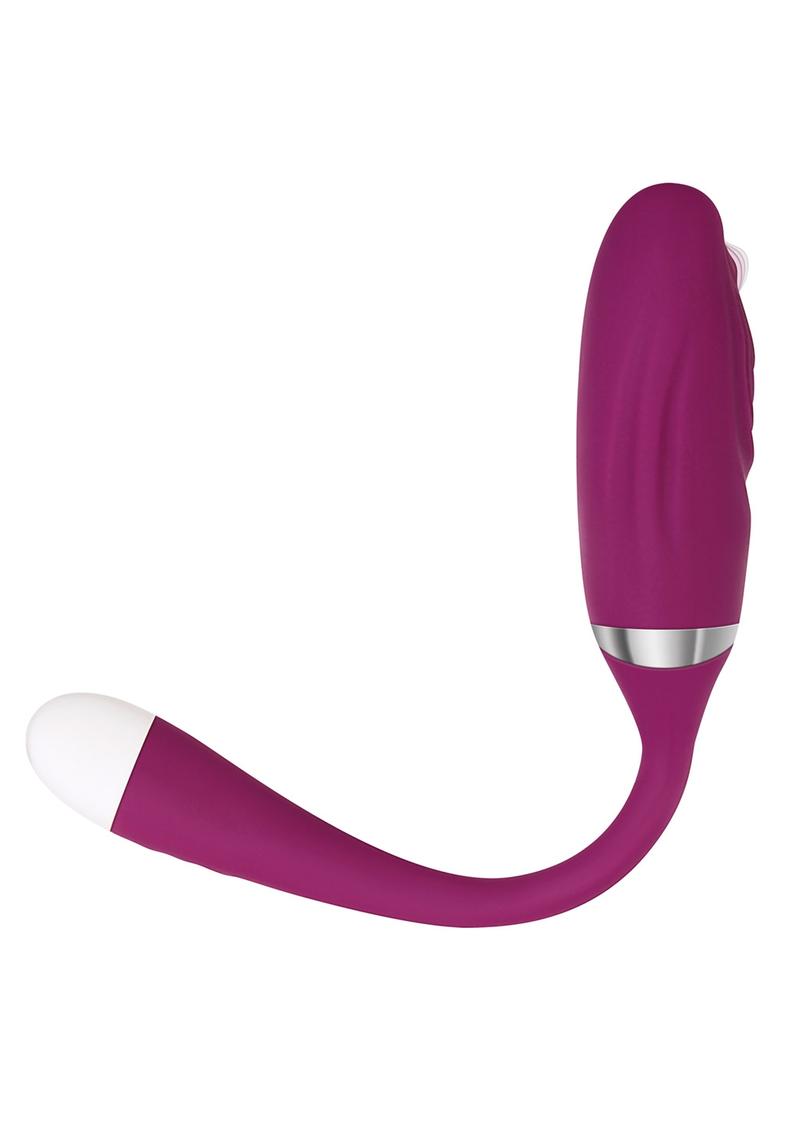 Adam andamp; Eve Eve`s Thumping Love Button Rechargeable Silicone Bullet - Purple