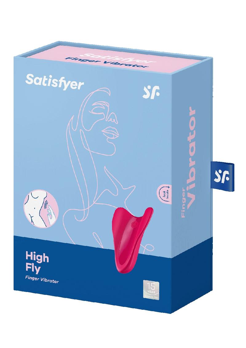 Satisfyer High Fly Silicone Rechargeable Hand Massager - Red