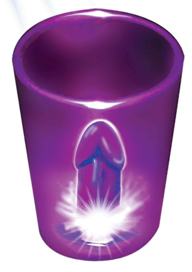 Light Up Cock Shot Glass - Purple