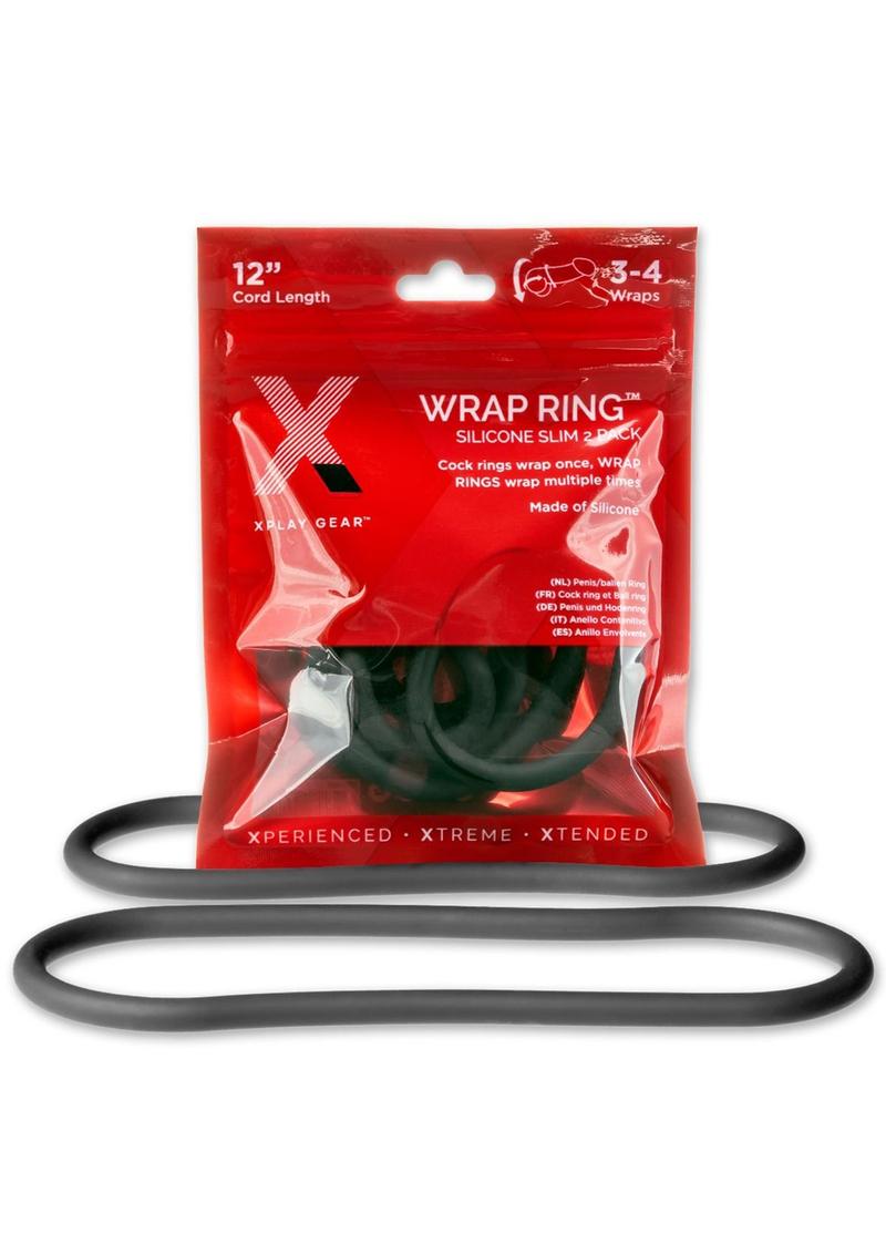 The Xplay Silicone Thin Wrap Ring 12in (2 Pack) - Black
