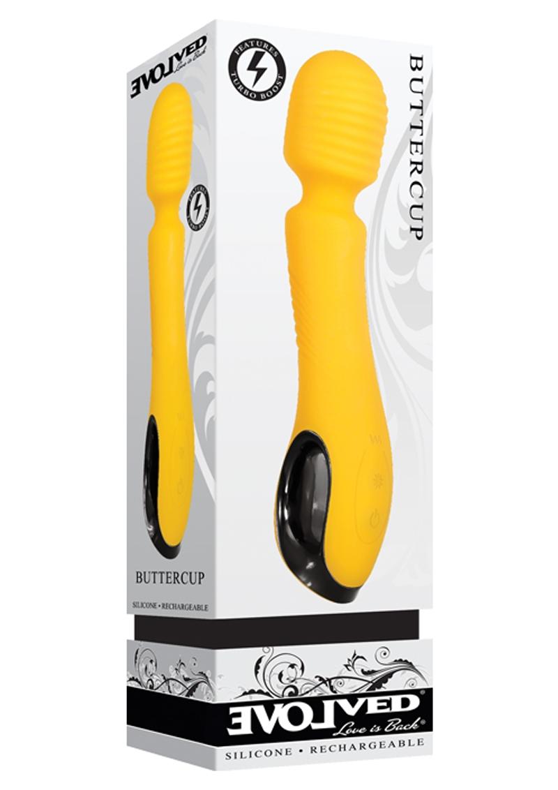 Buttercup Silicone Rechargeable Massager Wand - Yellow