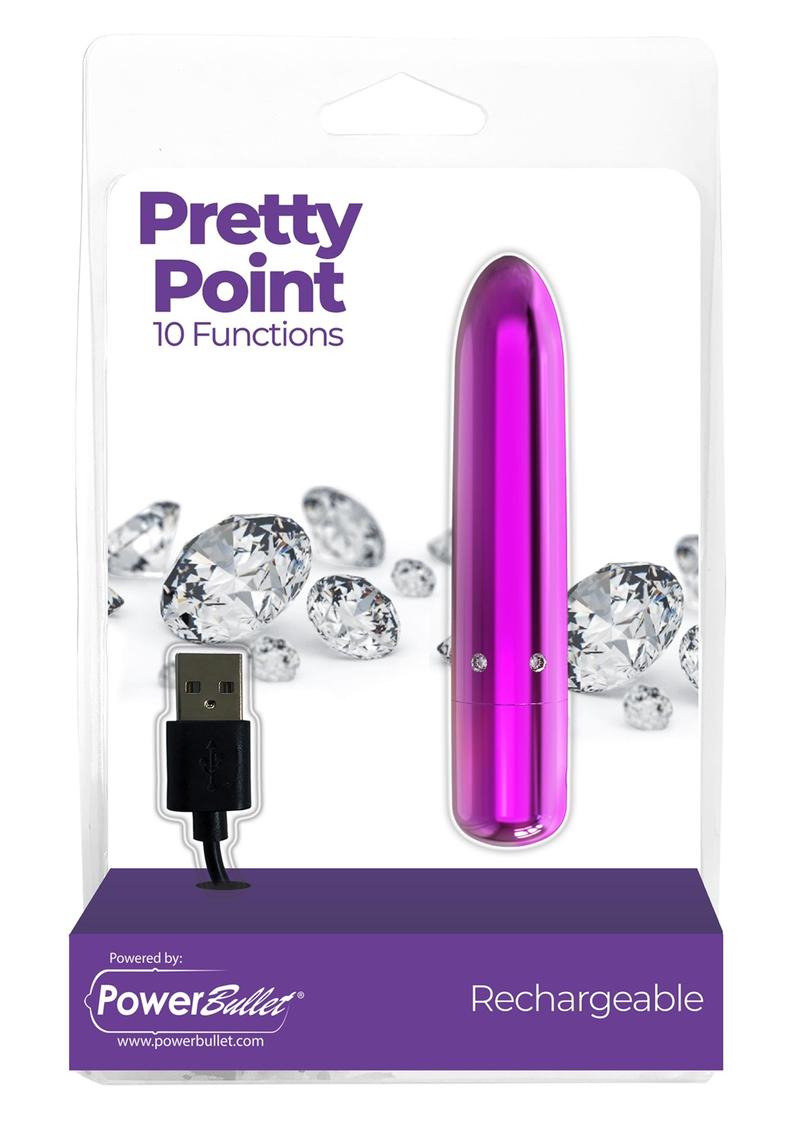PowerBullet Pretty Point Rechargeable Bullet Vibrator - Purple
