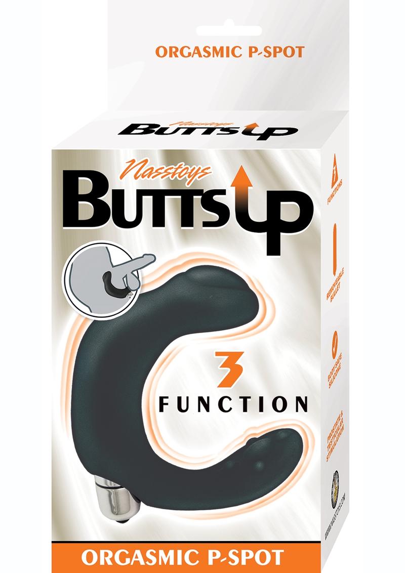 Butts Up Orgasmic P-Spot Silicone Anal Stimulator - Black