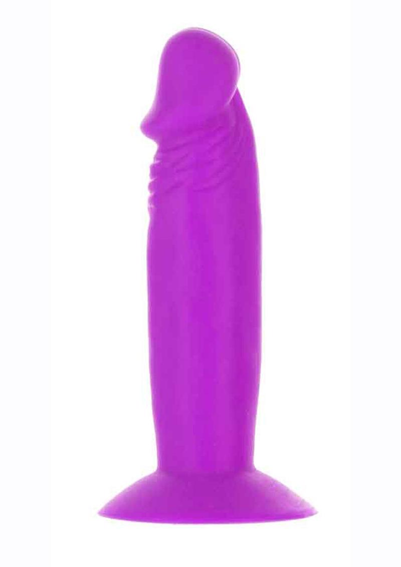 Addiction Silly Willy Silicone Mini Dongs 3.3in Asssorted Colors (12 Per Bowl)