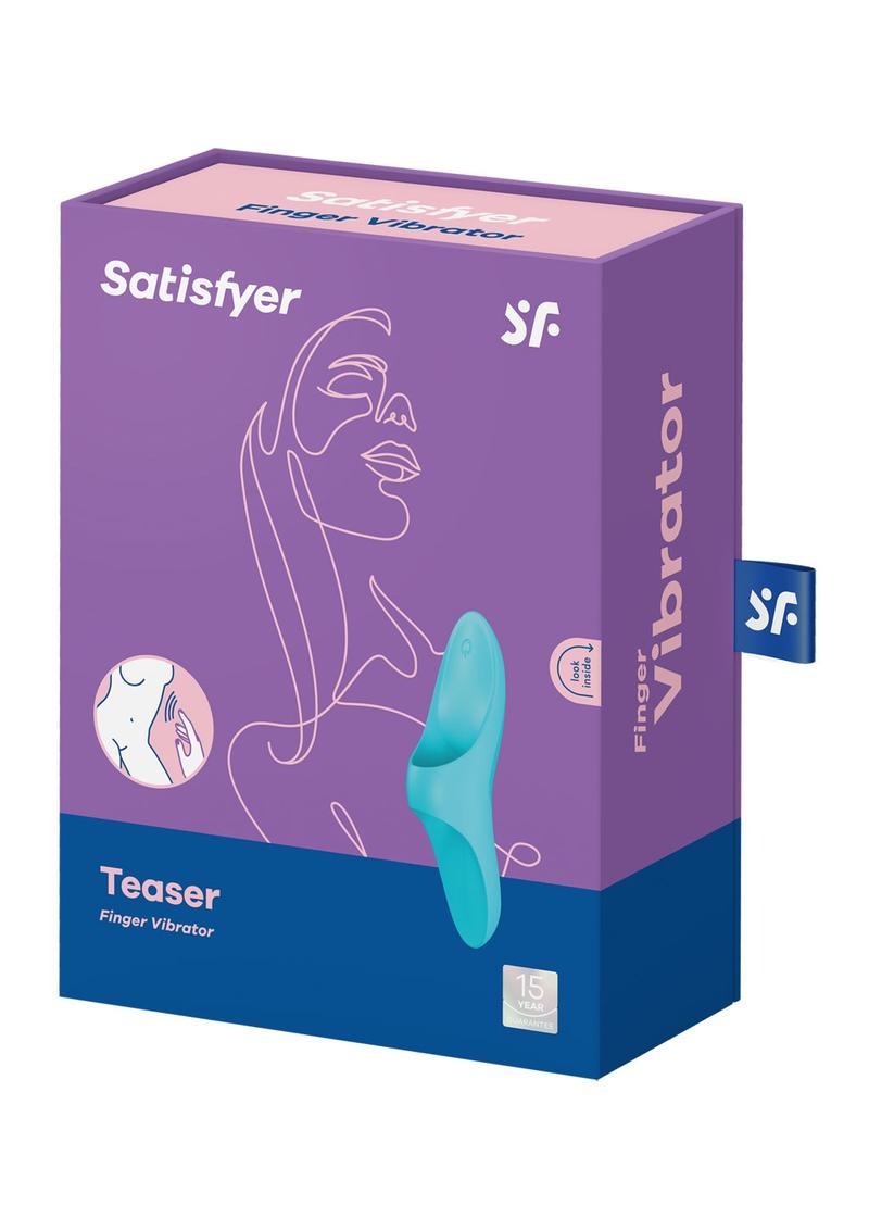 Satisfyer Teaser Rechargeable Silicone Finger Vibrator - Blue
