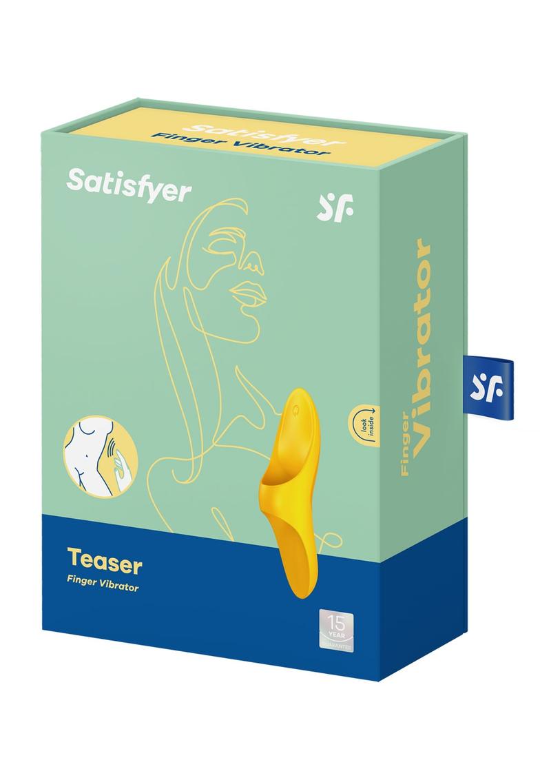 Satisfyer Teaser Rechargeable Silicone Finger Vibrator - Yellow