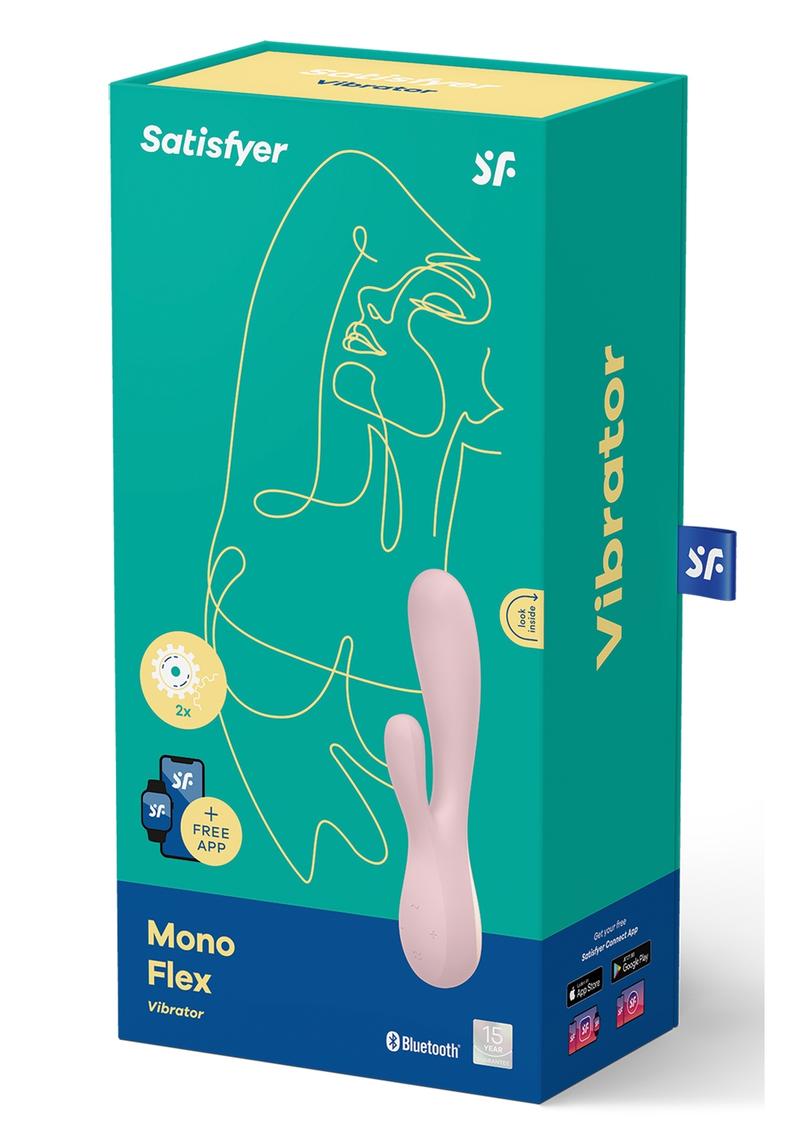 Satisfyer Mono Flex Rechargeable Silicone Rabbit Vibrator - Pink