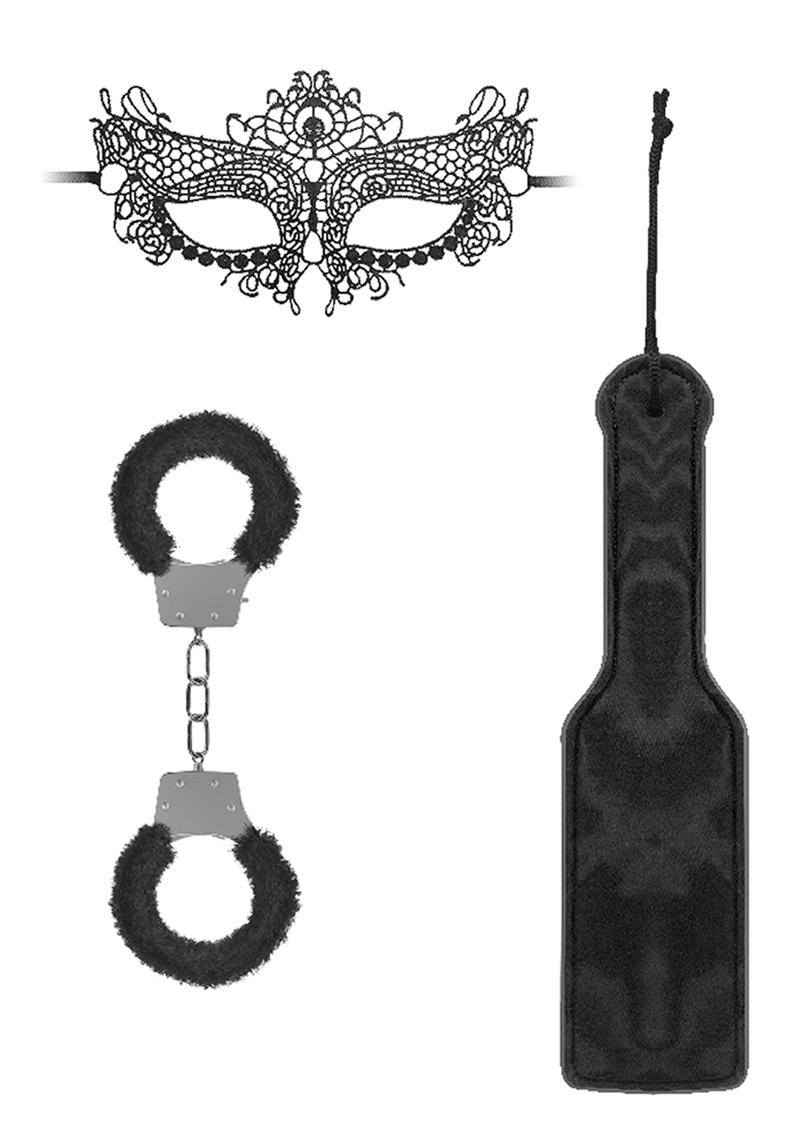 Ouch! Kits Introductory Bondage Kit #3 (3 pieces) - Black