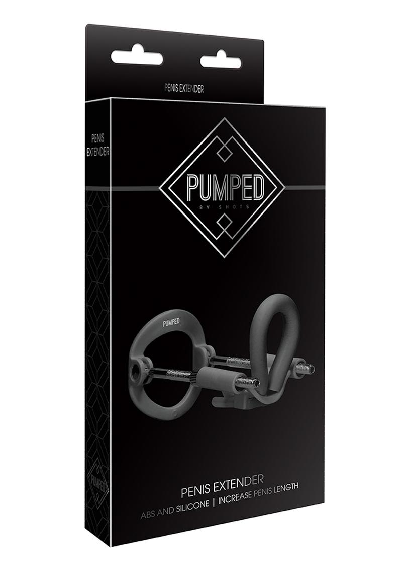 Pumped Silicone Penis Extender - Black