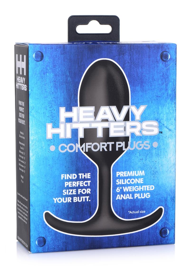 Heavy Hitters Premium Silicone Weighted Anal Plug - Large - Black