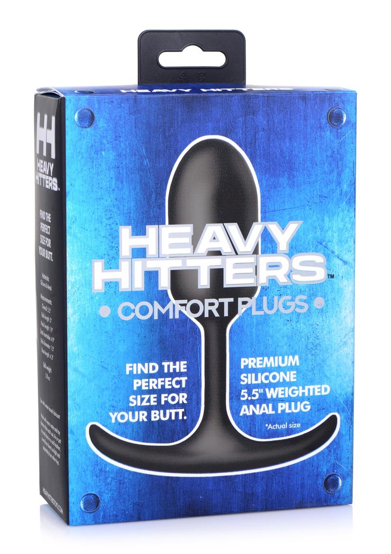 Heavy Hitters Premium Silicone Weighted Anal Plug - Medium - Black