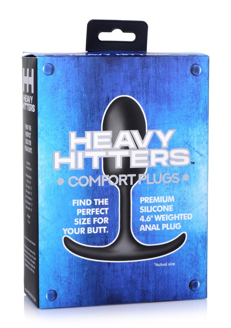 Heavy Hitters Premium Silicone Weighted Anal Plug - Small - Black