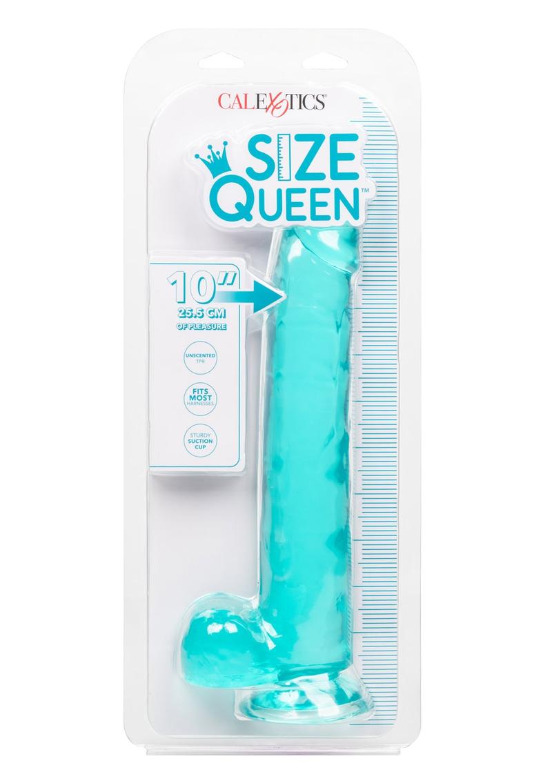 Size Queen Dildo - 10in - Blue