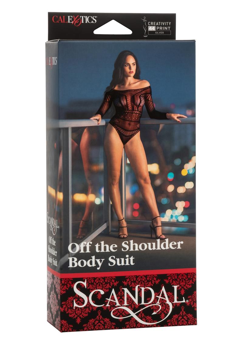 Scandal Off The Shoulder Body Suit - O/S - Black