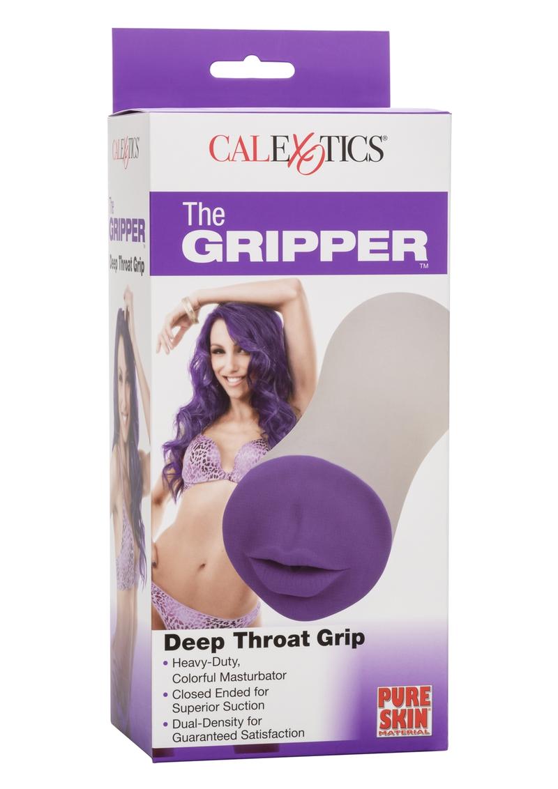 The Gripper Deep Throat Grip Masturbator - Purple/Frost