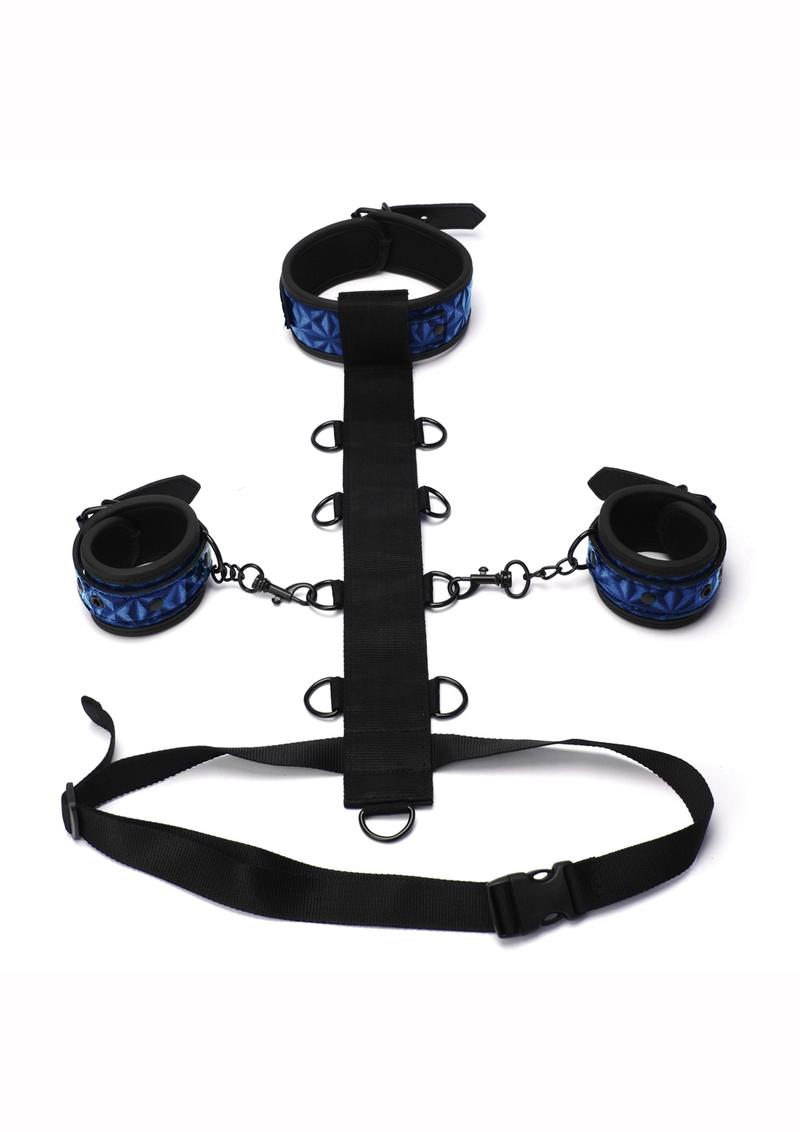 Whipsmart Adjustable Body Harness Restraint 3pc - Blue/Black
