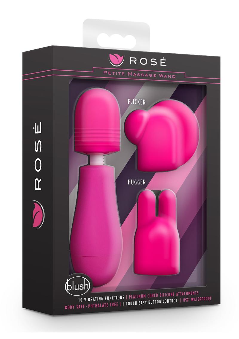 Rose Petite Massage Wand Kit (Set of 3) - Pink