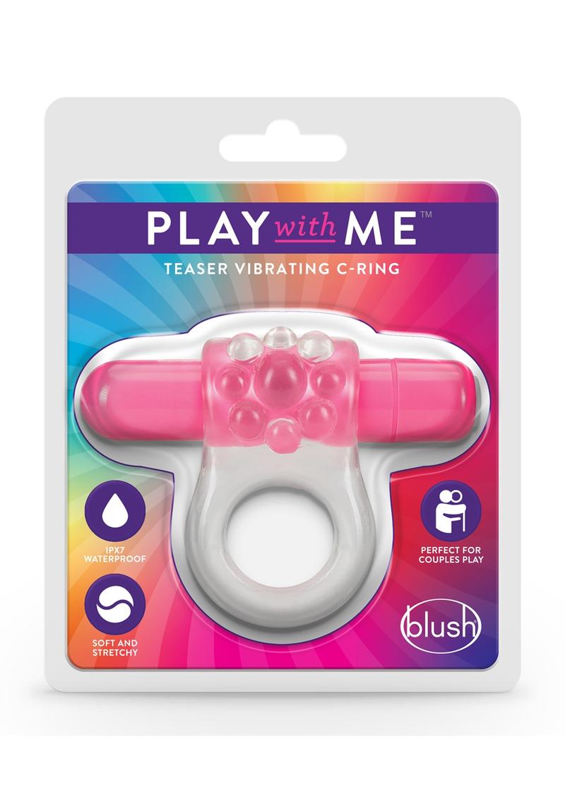 Play With Me Teaser Vibrating Cock Ring - Pink