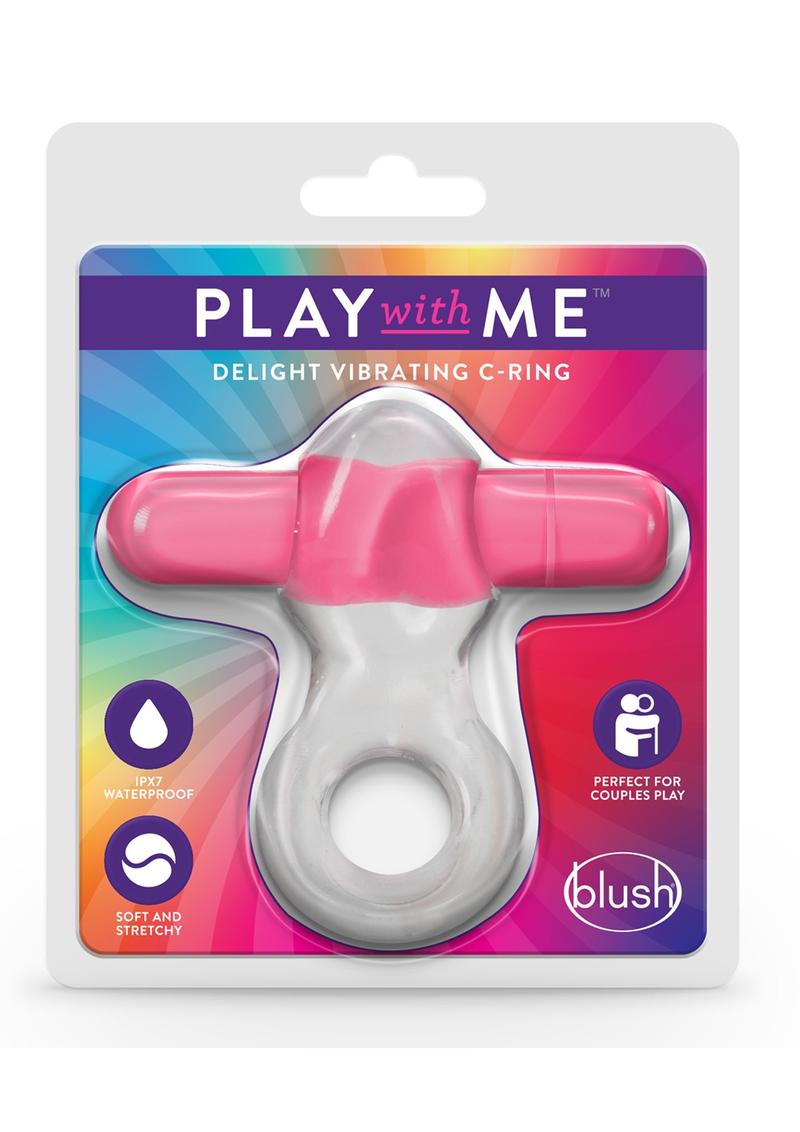 Play With Me Delight Vibrating Cock Ring - Pink