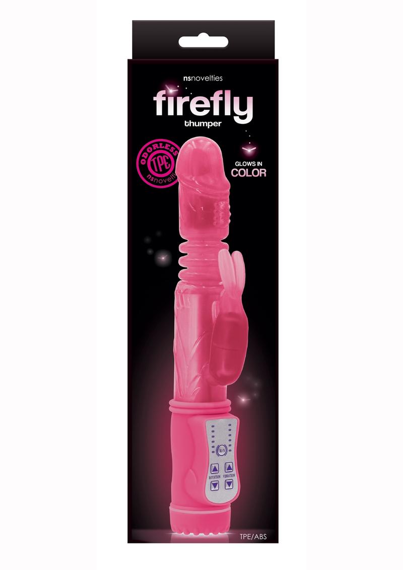 Firefly Thumper Glow In The Dark Thrusting andamp; Rotating Rabbit - Pink