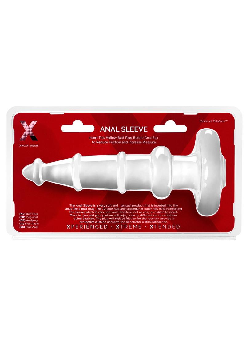 The Xplay Anal Sleeve Plug 7in - Clear