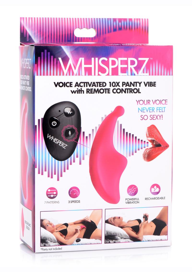 Whisperz Voice Activated 10X Panty Vibe With Remote Control - Pink