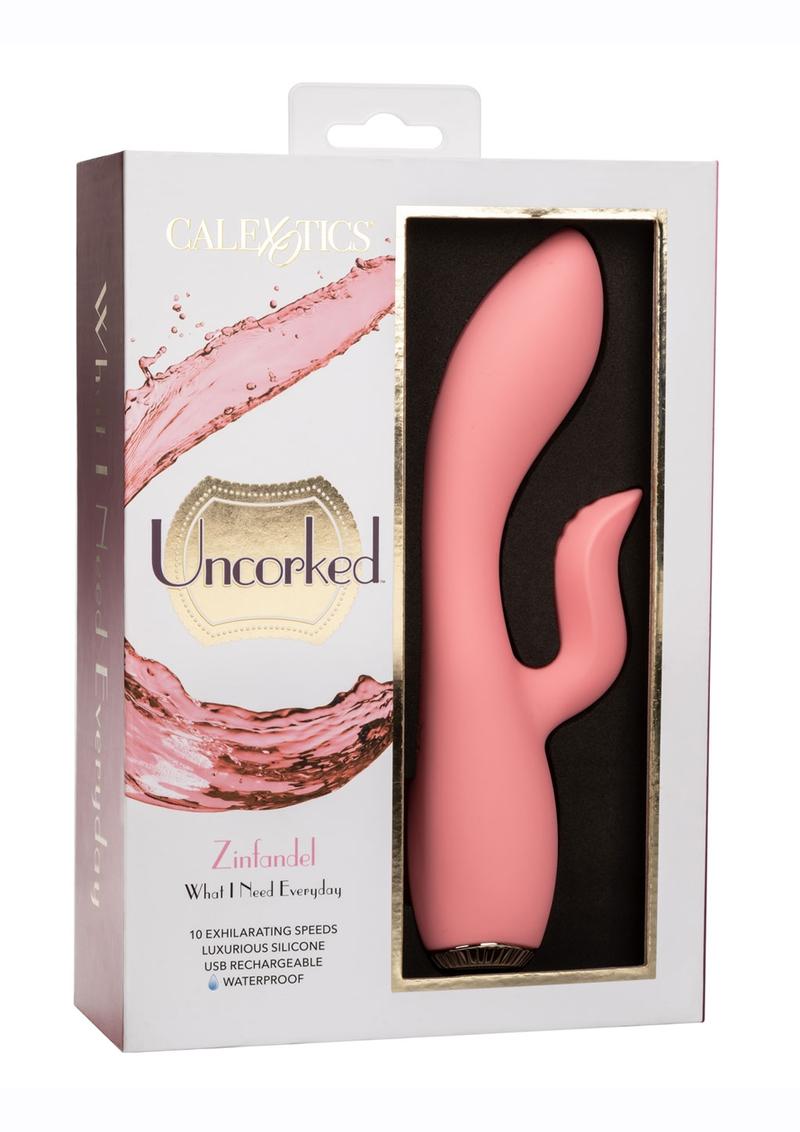 Uncorked Zinfandel Rechargeable Silicone Rabbit Vibrator - Pink