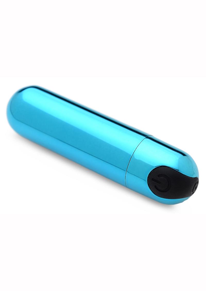 Bang 10X Vibrating Metallic Rechargeable Bullet Vibrator - Blue