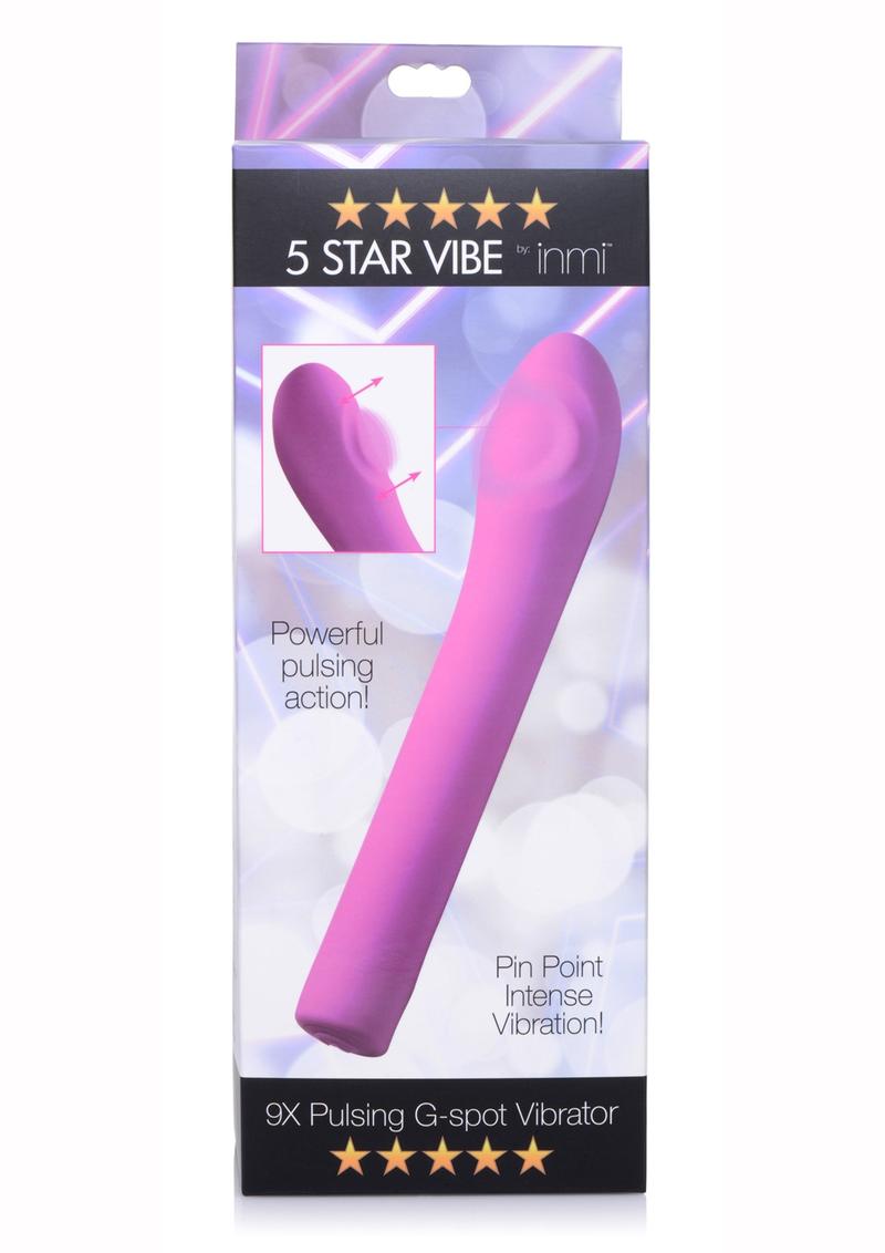 Inmi 5 Star 9X Pulsing Rechargeable Silicone G-Spot Vibe - Pink
