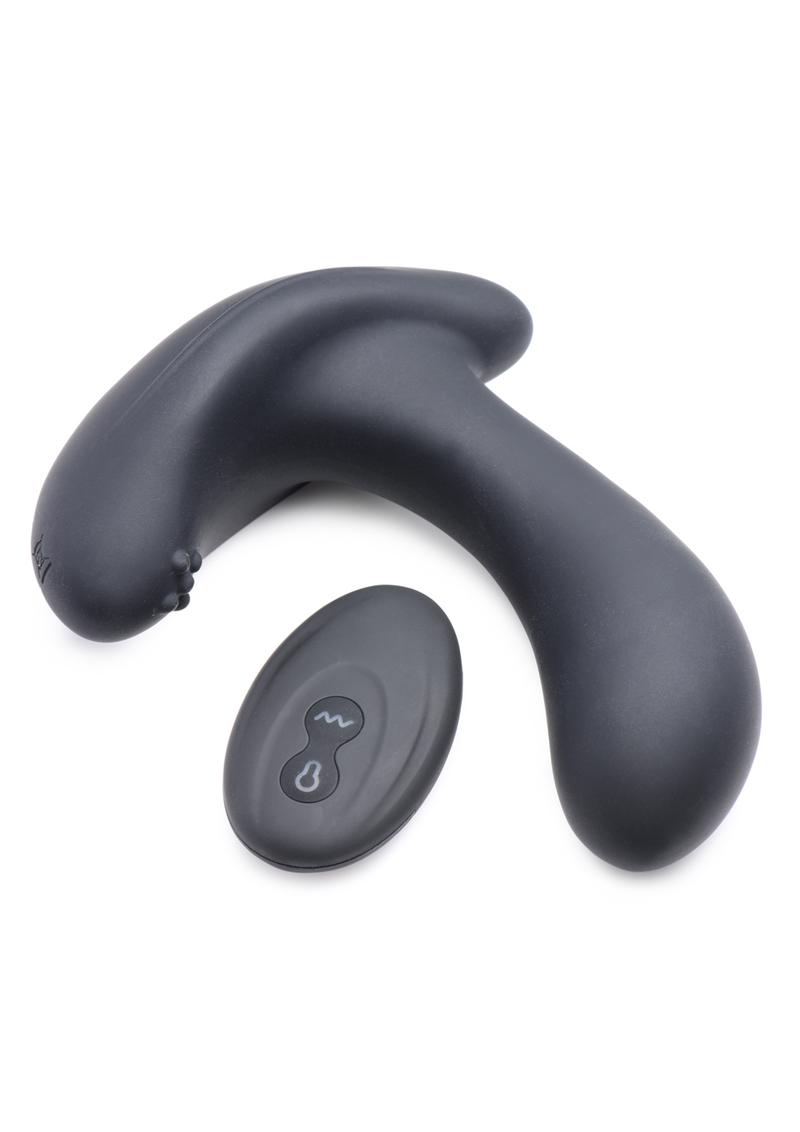 Swell 10x Inflatable Vibrating Silicone Rechargeable Prostate Massager - Black